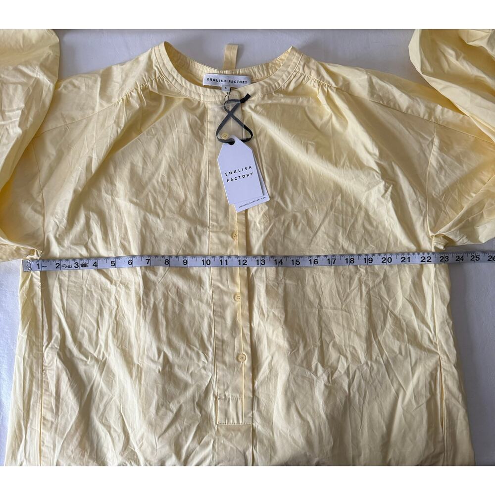 English Factory Billow Belted Mini Dress in Butter Size S - Picture 10 of 10